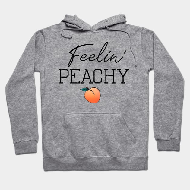 Feelin' Peachy Peach Hoodie by DesIndie